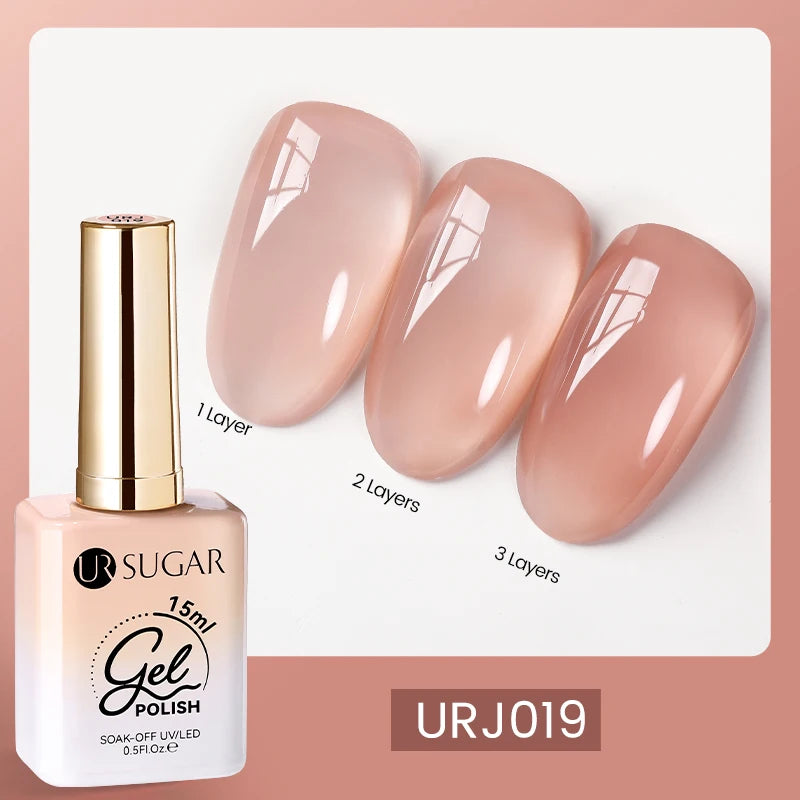 UR SUGAR 15ml  Autumn Winter Red Cat Magnetic Gel Nail Polish White Dopamine Nail Sparkling Glitter Soak Off UV LED for Manicure