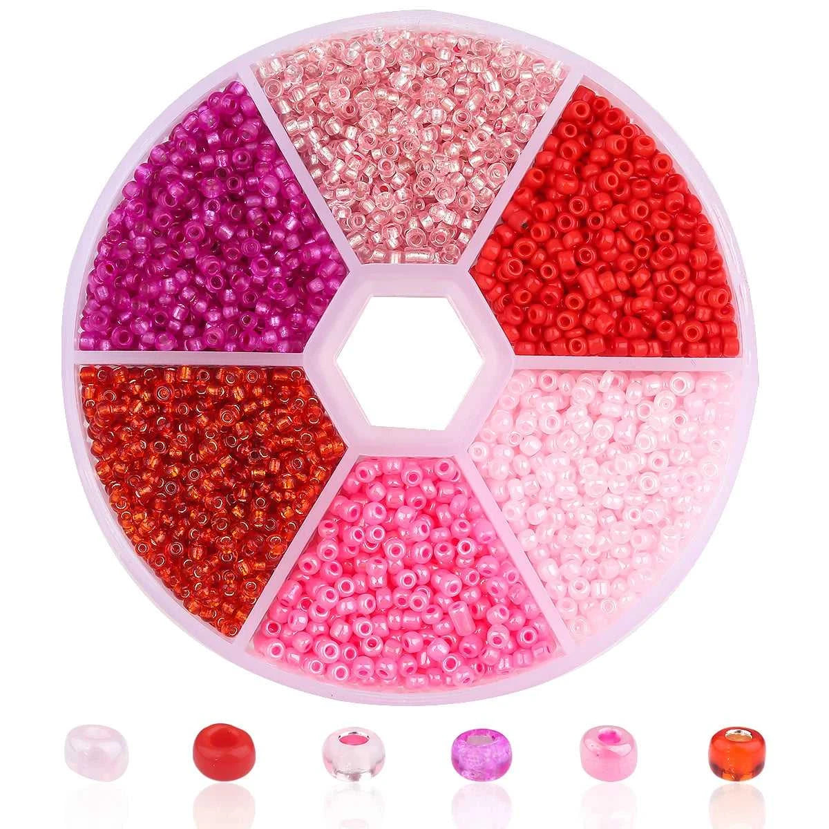 3900pcs Glass Rice Beads 6 Grid Set Box Loose Beads Handmade Bead String Material Pack DIY Bracelet Necklace Jewelry Accessories The jack market .AU The jack market .AU Jewellery & Chains $ 48 14:29;5:100016944#2mm about3900pcs