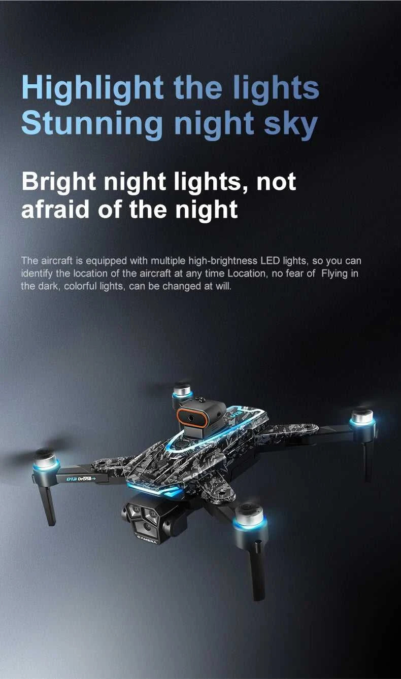 New D13 Drone 4K Professional HD Triple Camera 5G WIFI FPV Dron 360° Obstacle Avoidance Brushless Large Screen RC Quadcopter Toy The jack market .AU The jack market .AU Drones $ 123 14:173#D13-Screen Drone