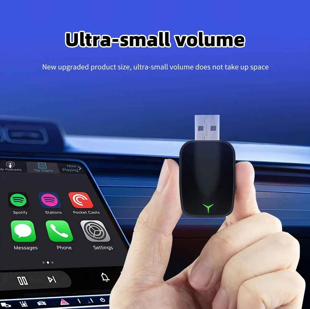 Carplay Android Wireless 2-In-1 Adapter Car Gadget Smart Magic Box Plug and Play 5Ghz Wifi Plug and Play Seconds Link