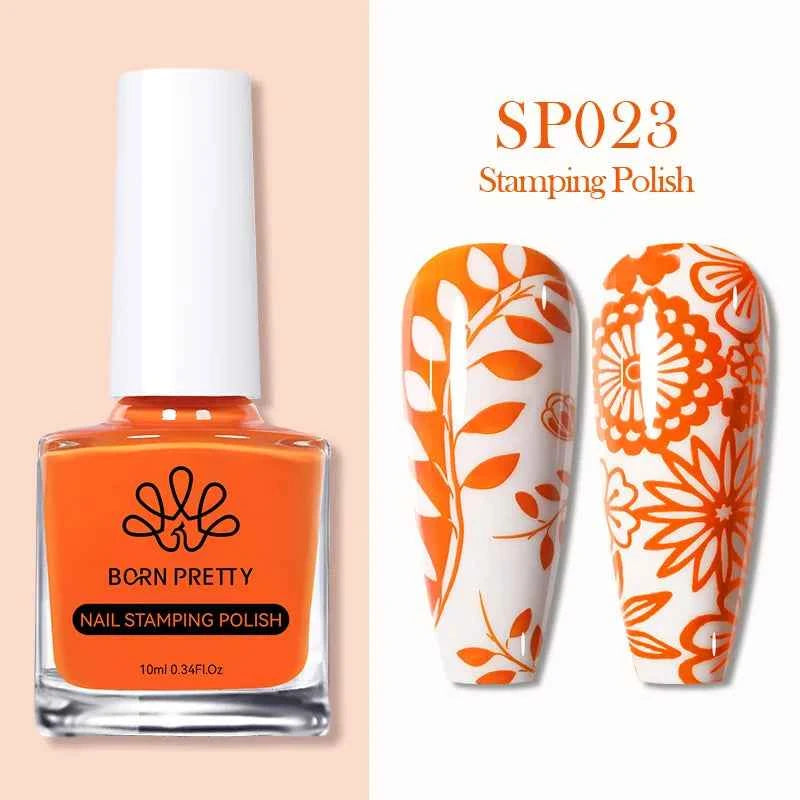 BORN PRETTY Stamping Nail Polish Set - Vibrant 10m Colors for Stunning Nail Art Designs