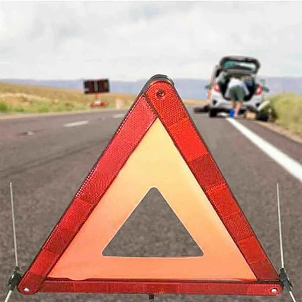 2pcs Car Warning Triangle Reflective set Emergency Breakdown High Visibility Vest Jacket Breakdown Warn Safety Folding Stop Sign