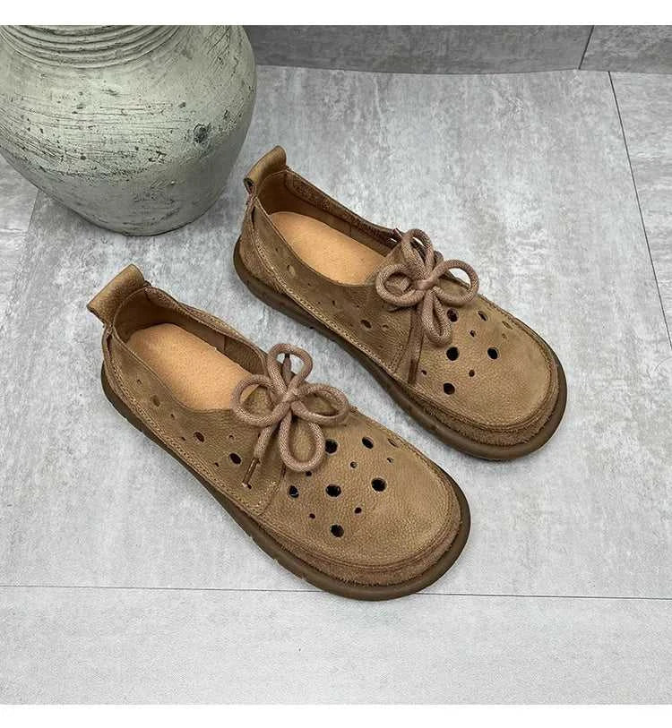 Careaymade-Summer top layer cowhide sandals,clown cute big toe shoes,hollow hole shoes,pure Handmade breathable casual shoes 34 The jack market .AU The jack market .AU Step Up Your Style: Trendy Shoes for Every Occasion! $ 112 14:29#Beige Elastic band;200000124:200000334