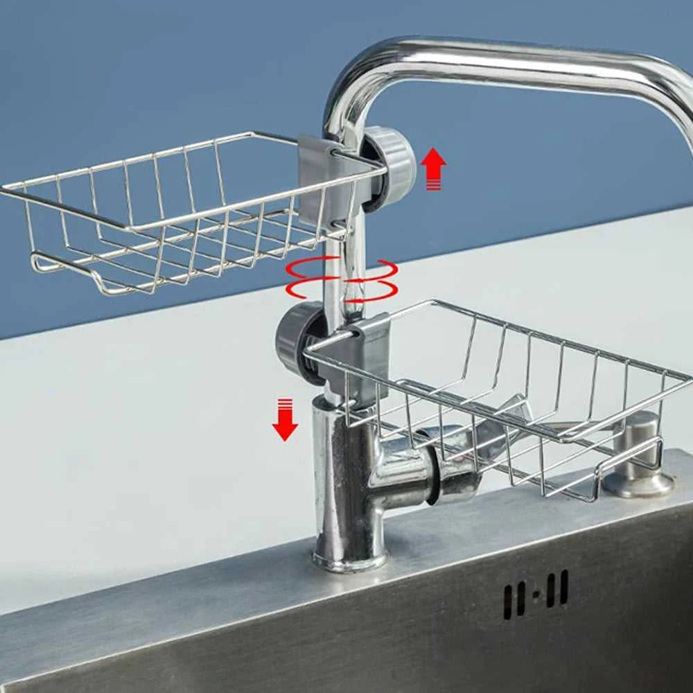 Kitchen Sink Drain Rack Sponge Storage Flexible Faucet Holder Soap Drainer Towel Rack Shelf Organizer Kitchen Accessories The jack market .AU The jack market .AU Home $ 50 14:29#silver