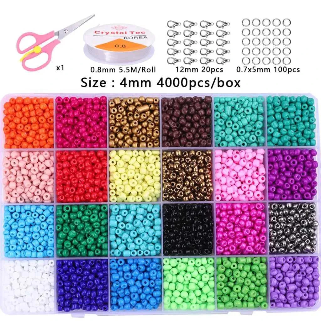 2–4mm Glass Rice Beads Kit 15–24 Grids, 15g/Grid 4000–24000pcs with Lobster Clasps & Cord for DIY Jewelry, Bracelets & Neckla The jack market .AU The jack market .AU Jewellery & Chains $ 76 14:29#BDH136-01