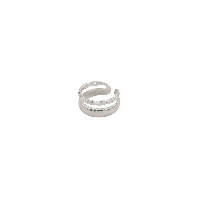 VENTFILLE 925 Sterling Silver Ins Style Double-layer Open Index Finger Ring Women's Fashion Personality Niche Design Jewelry The jack market .AU The jack market .AU Jewellery & Chains $ 47 200000226:175#BTSP1125