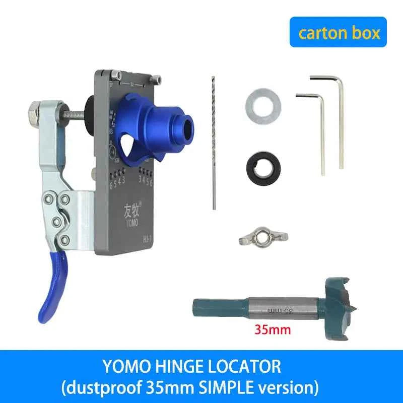 Woodworking Upgrade 35mm Concealed Hinge Jig Kit Hinge Boring Jig Drilling Guide Locator for Face Frame Cabinet Cupboard Tools