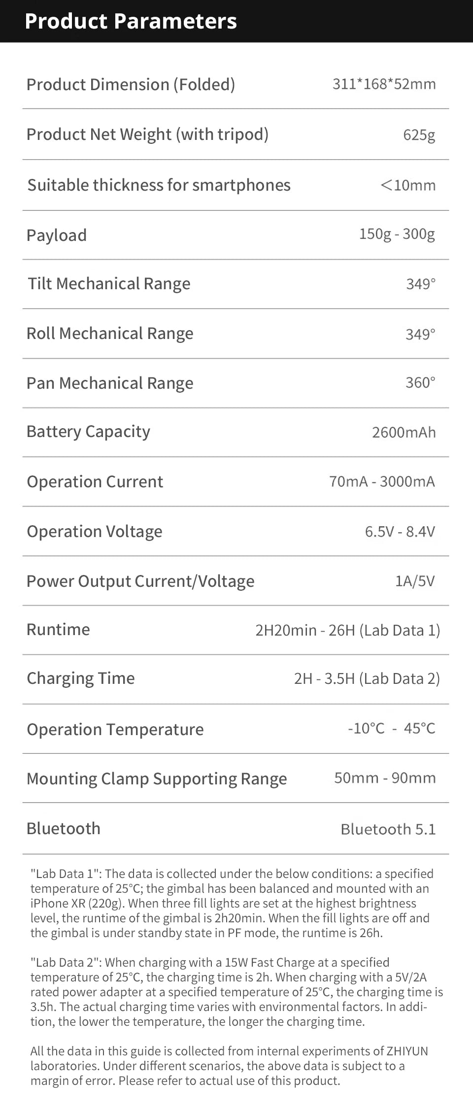 ZHIYUN Official SMOOTH 5S AI Smartphone Gimbal 3-Axis Gimbals Fill Light Phone Stabilizer for iPhone 15 Pro Max Android