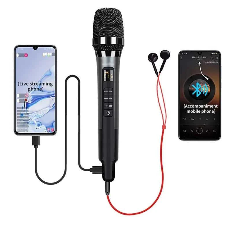 Handheld Microphone with Sound Card Effects All-in-One Noise-Canceling Mic Reverb Connecting Cell Phone for Equipment Live The jack market .AU The jack market .AU Accessories Electronics $ 101 14:193#black