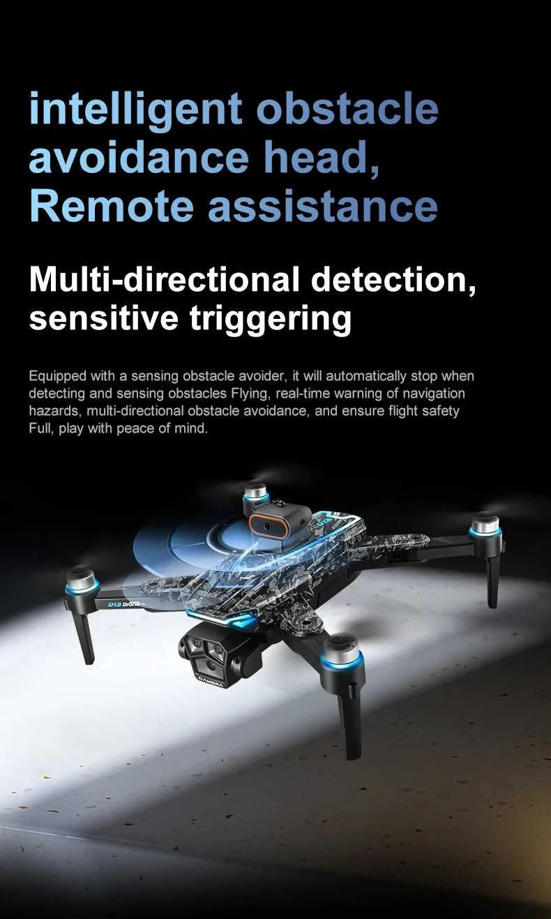 New D13 Drone 4K Professional HD Triple Camera 5G WIFI FPV Dron 360° Obstacle Avoidance Brushless Large Screen RC Quadcopter Toy The jack market .AU The jack market .AU Drones $ 123 14:173#D13-Screen Drone