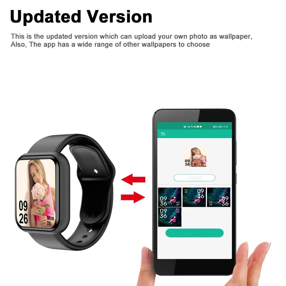 Multifunctional Smart Watch D13 for Men & Women - Bluetooth Fitness Tracker, Music Player, Sleep Monitor & Sports Bracelet