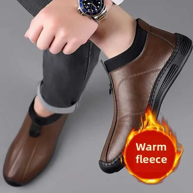 Men's Autumn Winter High Top Fleece Lined Casual Shoes Soft Bottom Breathable Versatile Slip Resistant Simple Style Leather Shoe The jack market .AU The jack market .AU Step Up Your Style: Trendy Shoes for Every Occasion! $ 63 14:173#Cotton shoes Black;200000124:200000364