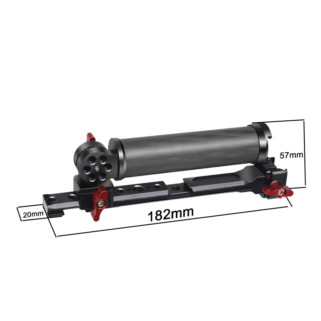 Carbon Fiber L Bracket Handle Grip Foldable Cold Shoe Mount Clamp for DJI Ronin RS3 RS4 Mini RS2 RSC2 Handheld Gimbal Stabilizer