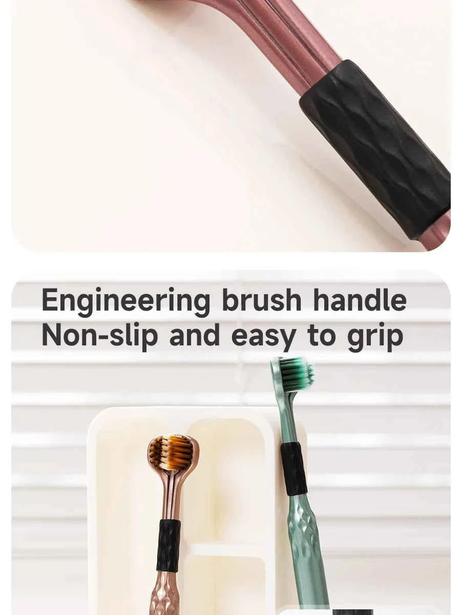 BrightSmile 3D U-Shaped Soft Toothbrush for Ultimate 3-Sided Oral Care for Adults and Couples