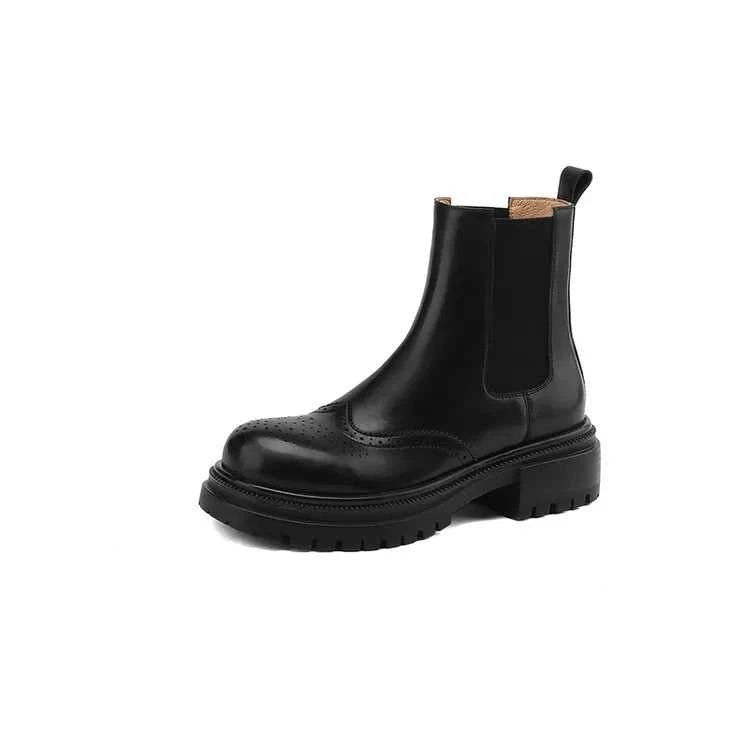 NEW Autumn Boots Women Split Leather Shoes for Women Round Toe Chunky Heel Women Boots Winter Black Chelsea Boots сапоги женские The jack market .AU The jack market .AU Step Up Your Style: Trendy Shoes for Every Occasion! $ 131 14:365458#Brown;200000124:100010481