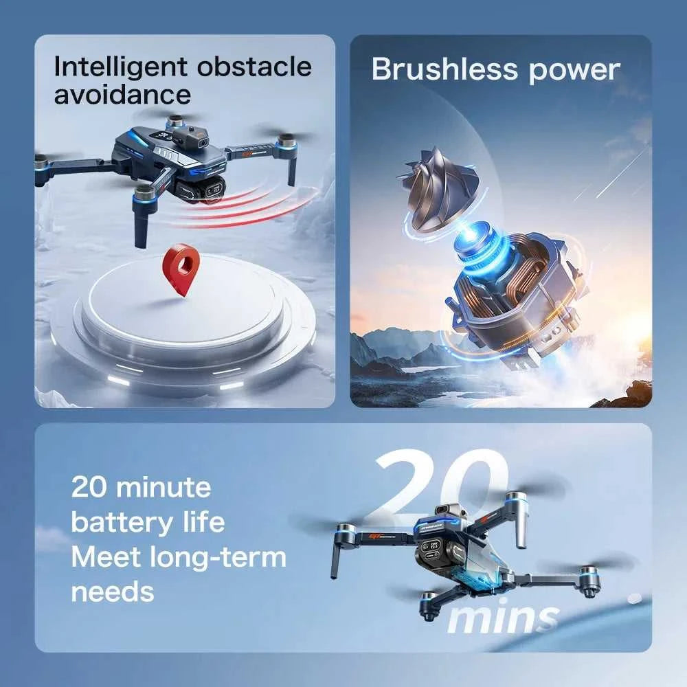 Lenovo GT8 Drone 8K Professional Dual Camera GPS FPV Brushless Motor Optical Flow Hovering Folding Quadcopter 4K RC Dron Toys The jack market .AU The jack market .AU Drones $ 126 14:193#Blue-6k-Battery1