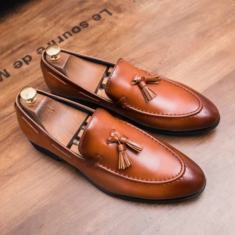 Social Shoe Male High Quality Formal Leather Shoes Men Casual Tassels Business Loafers For Man Dress Shoes Comfortable The jack market .AU The jack market .AU Step Up Your Style: Trendy Shoes for Every Occasion! $ 90 14:193;200000124:100013888