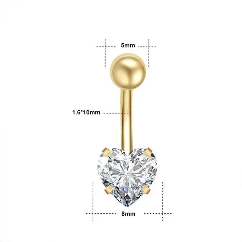 1Pc Gold Color Stainless Steel Belly Ring, Flower Heart Shaped CZ Crystal Navel Belly Button Rings Butterfly Navel Piercings 14G The jack market .AU The jack market .AU Jewellery & Chains $ 47 200001033:200003759#S7-1pc-golden
