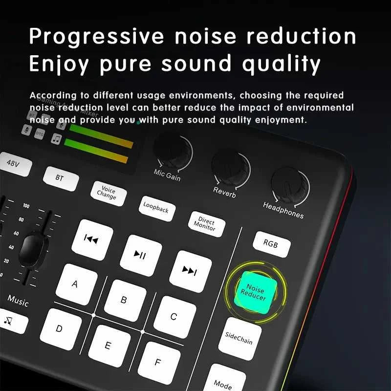 Live Sound Card with DJ Mixer Effects Audio Interface Voice Changer BT compatible Stereo Audio Mixer for LIVE Streaming F998 The jack market .AU The jack market .AU Accessories Electronics $ 157 14:200004870#Black and 2 vhf mics
