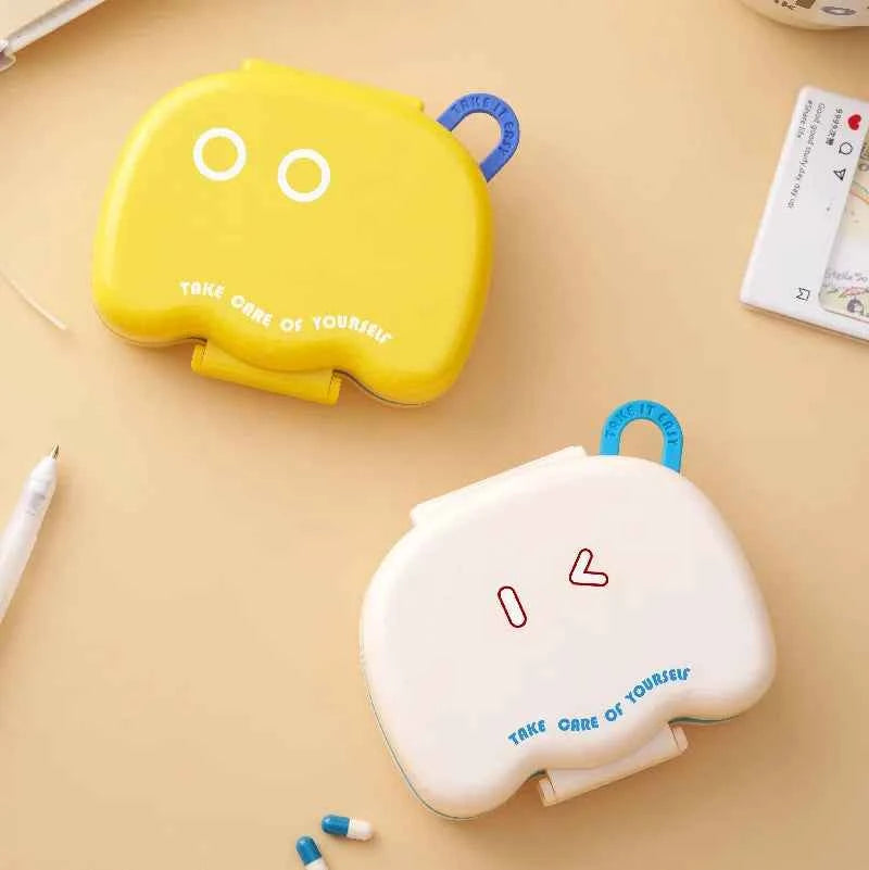 TravelMate Portable Mini Pill Organizer - Multi-Grid Storage for Timely Doses Anywhere, Anytime!