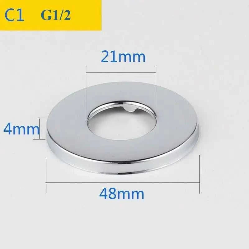 2PCS Stainless Steel Water Pipe Connector G1/2 Faucet Decorative Cover Heighten Panel Shower Kitchen Tap Accessories The jack market .AU The jack market .AU Home $ 60 14:175#C7-2pcs