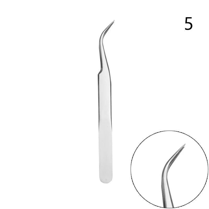 LuxeLash Anti-Slip Precision Tweezers | Curved & Straight Tips for Flawless Lash Extensions & Nail Art