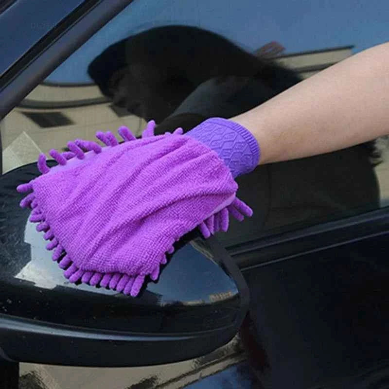 18X16CM Microfiber Car Wash Gloves Auto Gloves Ultra Absorbent Wash Car Sponge Scratch Free Microfiber Car Cleaning Tool