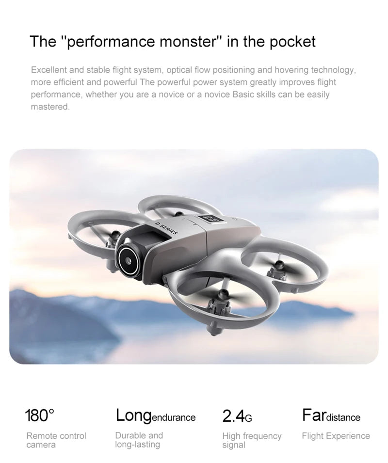 New D16 Mini Drone 8K HD Dual Camera GPS Positioning Profesional 180° Electric Adjustable Obstacle Avoidance Bushless UAV 2026