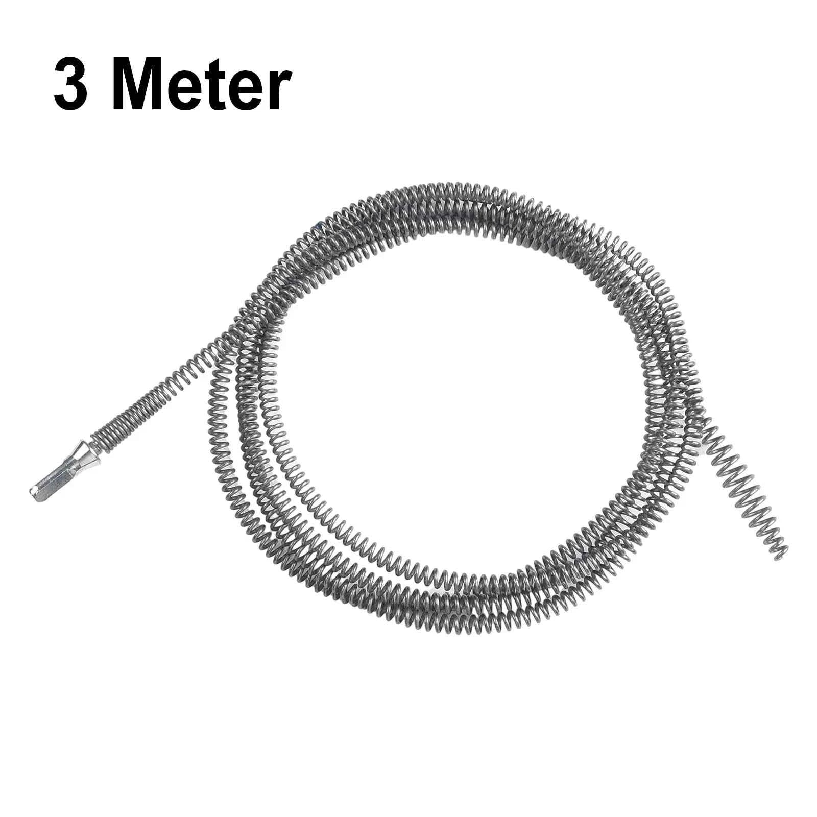 3/2/1M Spring Pipe Pipe Dredging Tools Drain Cleaner Sewer Sinks Basin Pipeline Clogged Remover Bathroom Kitchen Toilet Cleaning