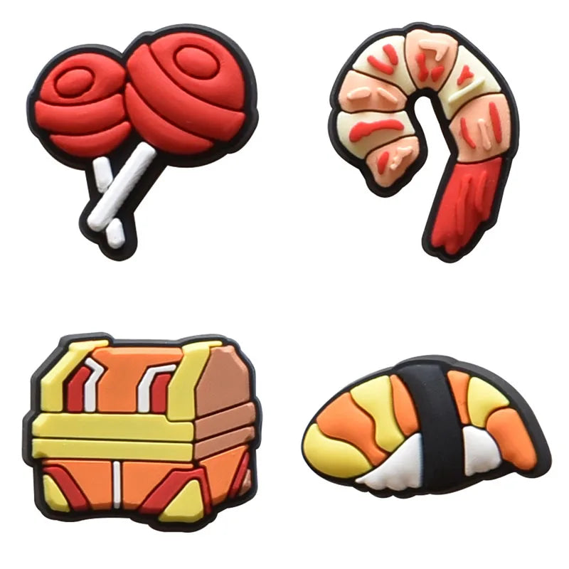 Real Kind Burger Fries Shoe Charms for Crocs Accessories Sandals Kids Clogs Pins Badges Men Jeans Women Decorations Buckle Shoes
