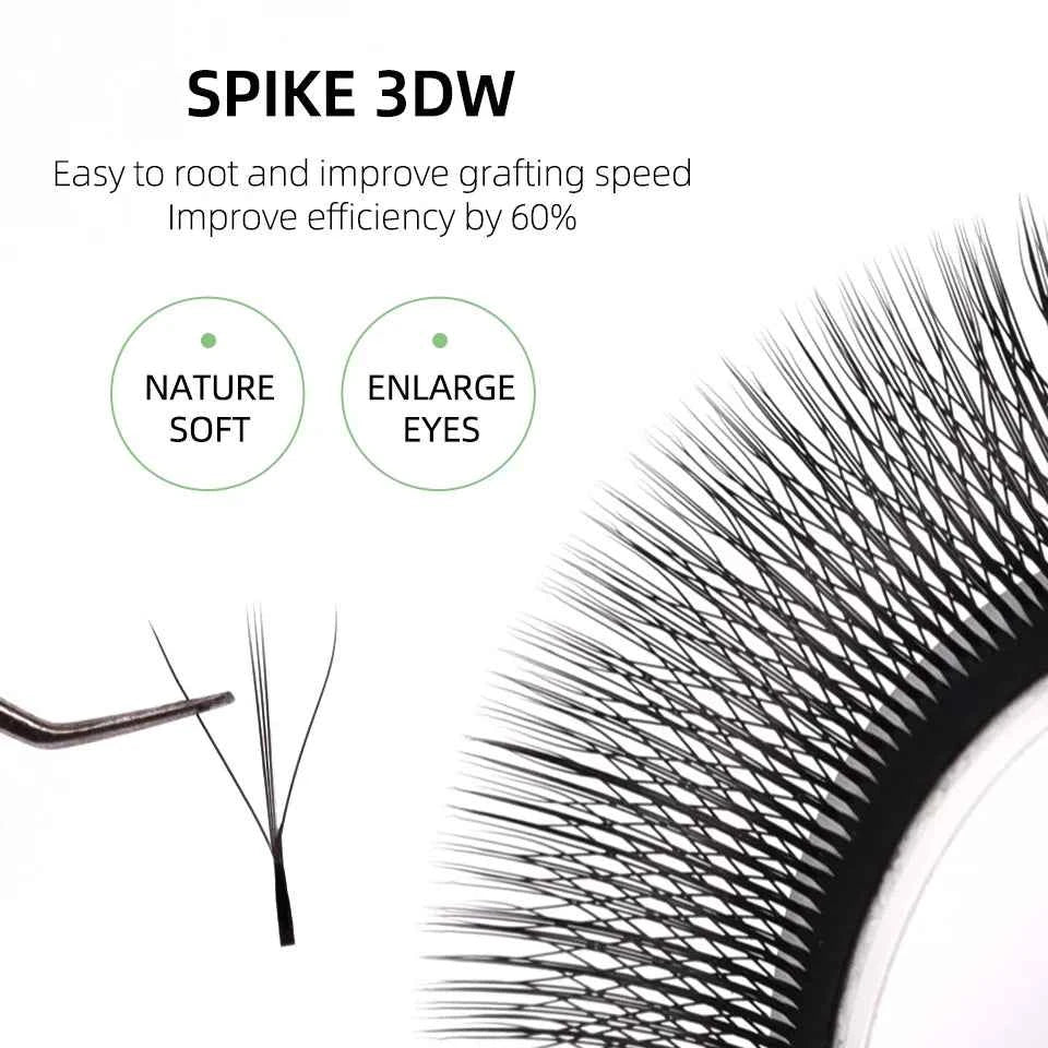 Lashprofessor 3D Spike Lashes - YY Shaped Faux Mink Premade Volume Fans for Luscious, Fairy-Like Eyes