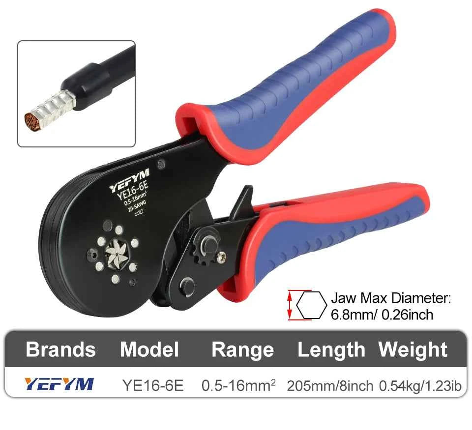 HSC8 Crimping Pliers - Versatile Wire Crimper for Ferrule Sleeves & Tubular Terminals