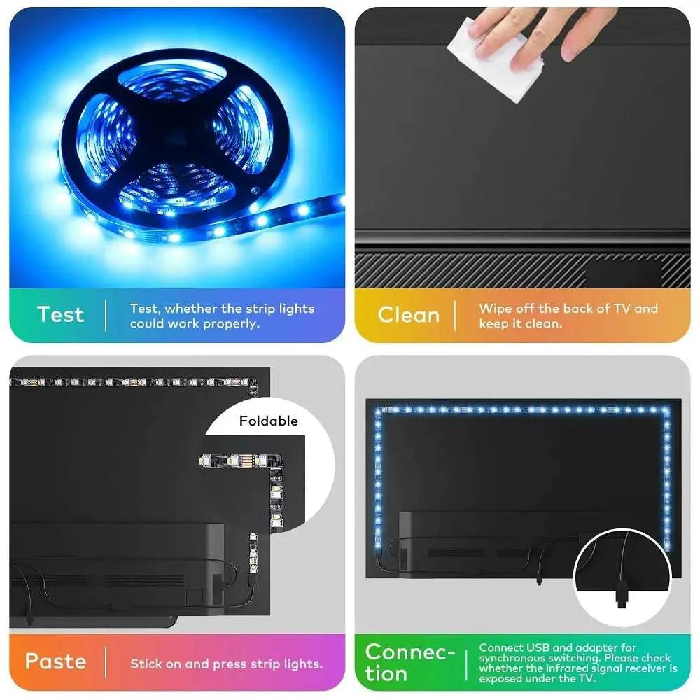 RGB 5050 DC5V USB 24Keys Bluetooth Led Strip Lights Tape With Remote Control Color Change Lamp for Christmas Bedroom Decoration The jack market .AU The jack market .AU Home $ 69 136:200004891#BT 24K;14:29#Not waterproof;380:6288#30m