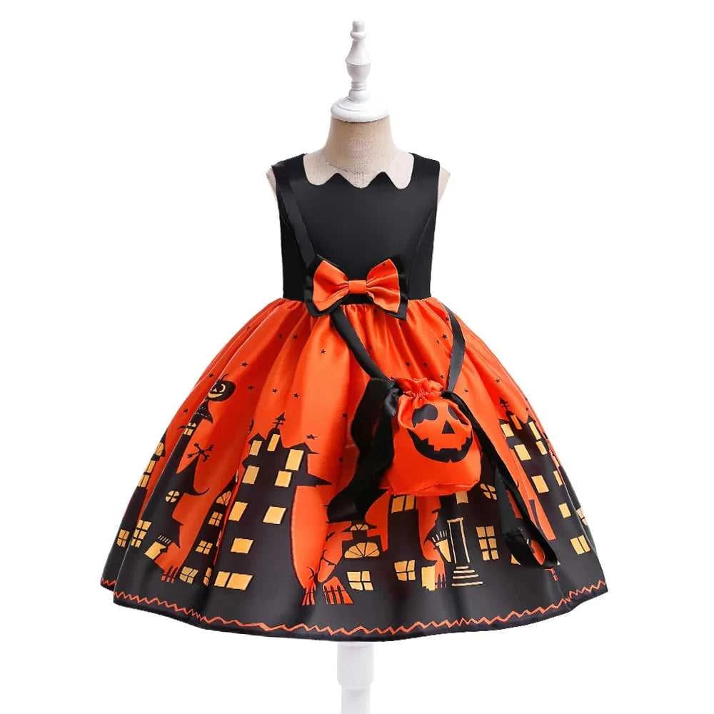 Girls Dress Halloween Costume For Kids Girl Party Dresses Children Girls Pumpkin Lace Witch Printed Cosplay Princess Dress The jack market .AU The jack market .AU Mum & Kids: Essential Products for Every Family $ 44 14:350852#black;200000463:200004187#100 (2T)
