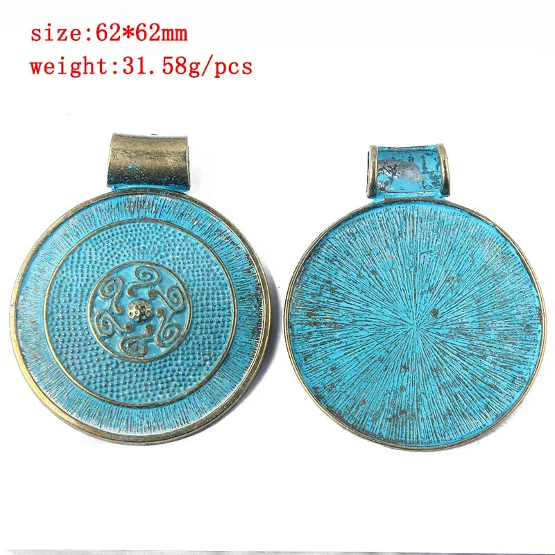 2pcs/lot Verdigris Patina Elephant/Heart/Leaf/Flower/Dragonfly/Butterfly/Swirl/Wing Pattern Pendant Fashion Jewelry Material