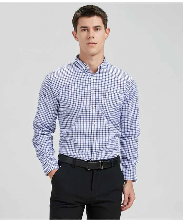 Men's Plaid Oxford Work Casual Button Down Shirts with Pocket Cotton Blend Spring Autumn Long Sleeve Regular Fit Gingham Shirt The jack market .AU The jack market .AU Men Fashion $ 41 14:202520811;5:200000338