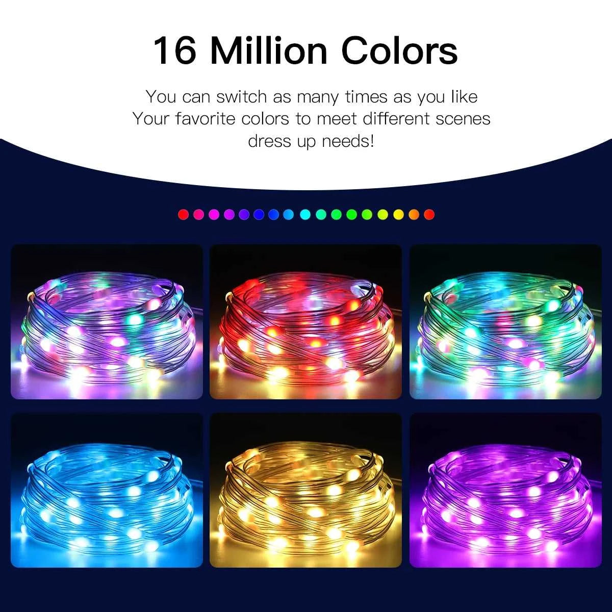 10M/20M Programmable USB 5V LED Light Neon Strip Smart Bluetooth Addressable WS2812 RGBIC Fairy String Light For Christmas Decor The jack market .AU The jack market .AU Home $ 51 136:200002572#5M-50LEDS