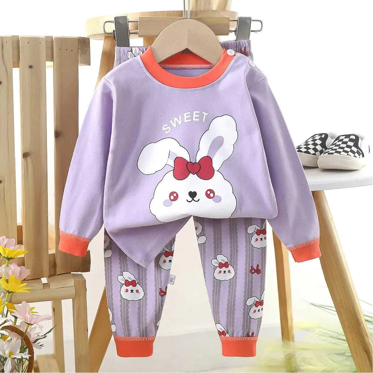 New 2025 Kids Girls Casual Warm Pajamas Cute Cartoon Rabbit Long Sleeve T-Shirt Tops + Pants Baby Autumn Sleepwear Clothing Sets The jack market .AU The jack market .AU Mum & Kids: Essential Products for Every Family $ 35 14:200004889#Style 4;200000463:200661898#12M
