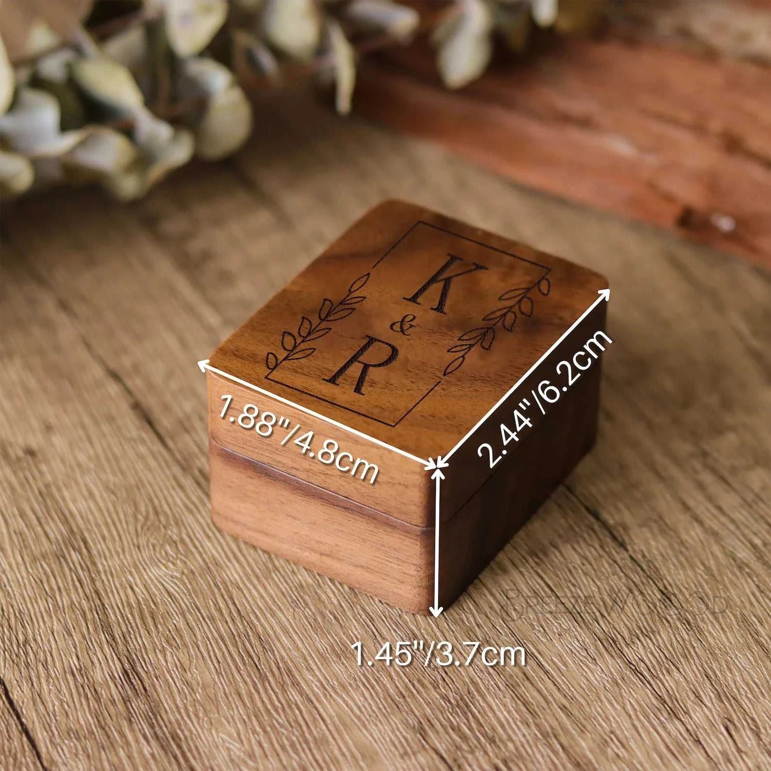 Custom Engraved Wooden Ring Box - Personalized Walnut Jewelry Holder for Engagement, Wedding, Anniversary, Proposal, and Gift St The jack market .AU The jack market .AU Jewellery & Chains $ 54 14:1052#RB604-Design 8