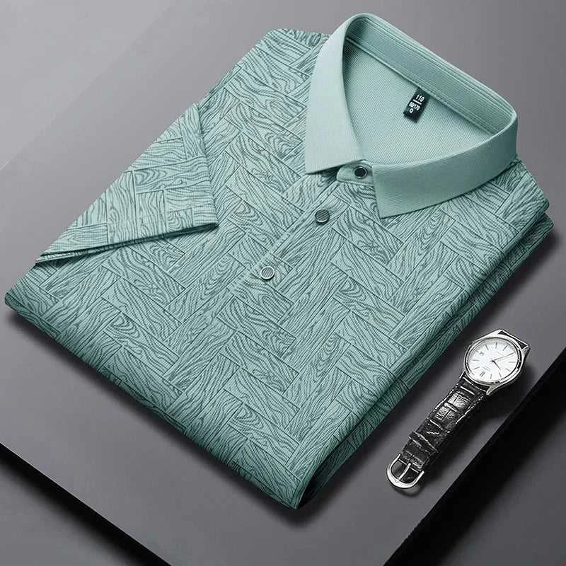 2024 Summer New Men's Business Print Short Sleeved POLO Shirt Comfortable and Cool Casual Fashion T-shirt The jack market .AU The jack market .AU Men Fashion $ 30 14:350852;5:4182