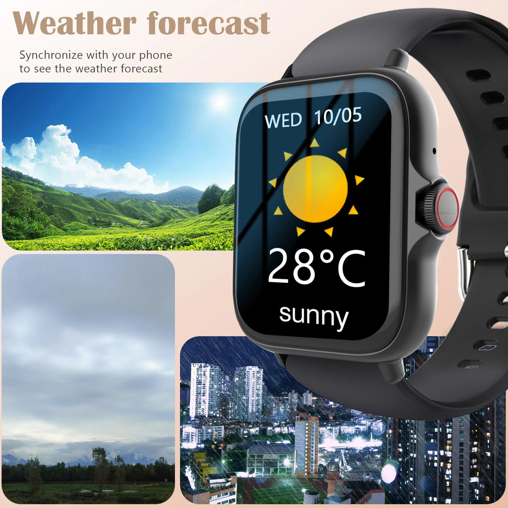 Smartwatch Sports Music Control Phone Call Pedometer Men Smart Watch For Women Health Calories Message Alerts For iPhone Android
