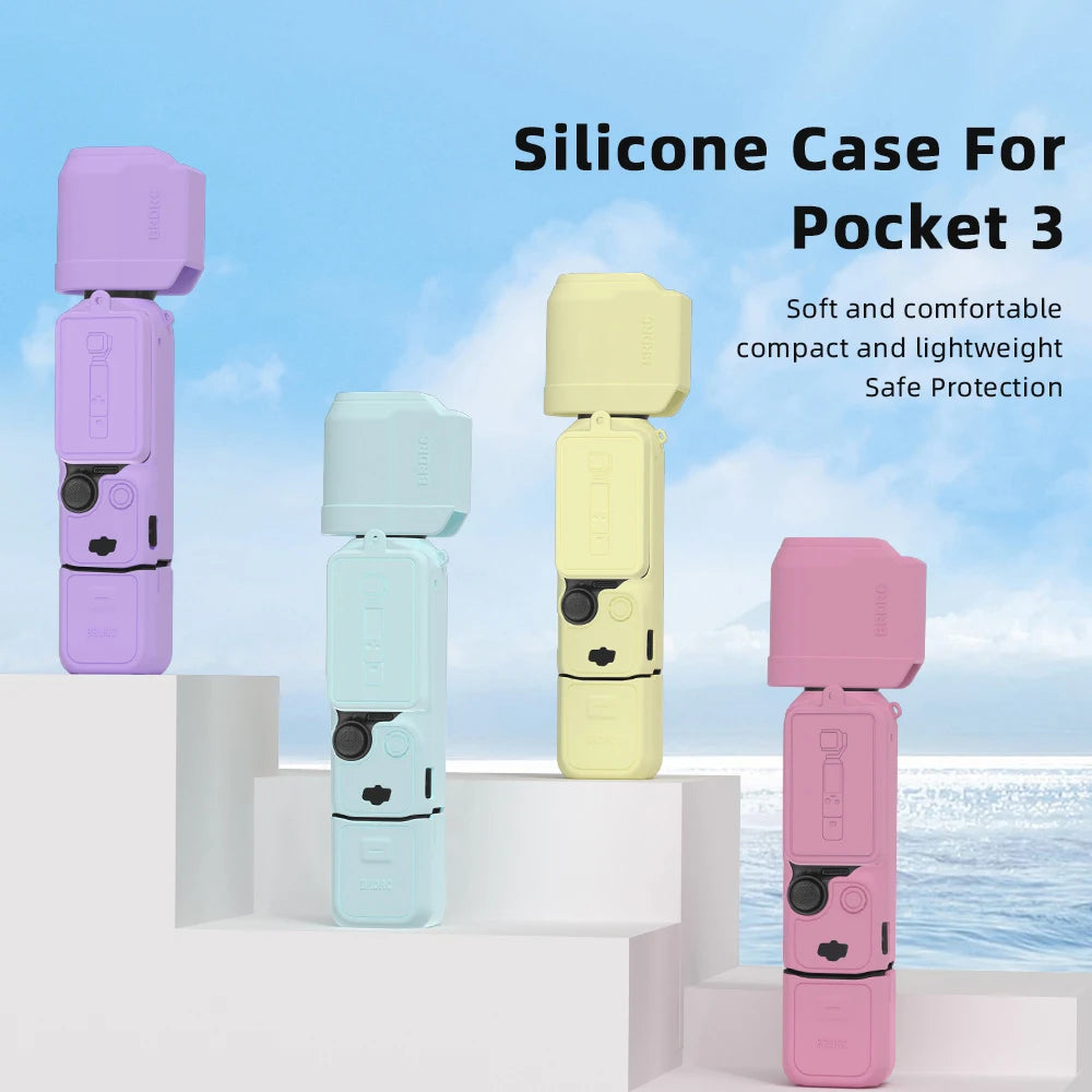 Silicone Cover Protective Case Camera Lens Protector Scratch-Resistant Lens Cover For DJI OSMO Pocket 3 Camera Shell Accessories