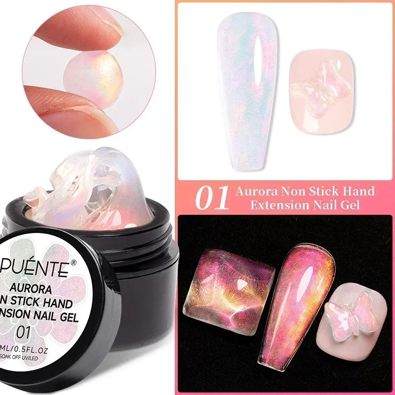 BrandName Chrome Mirror Effect Gel Polish - 5ml Golden Silvery Metallic Liner for Stunning French Nail Art