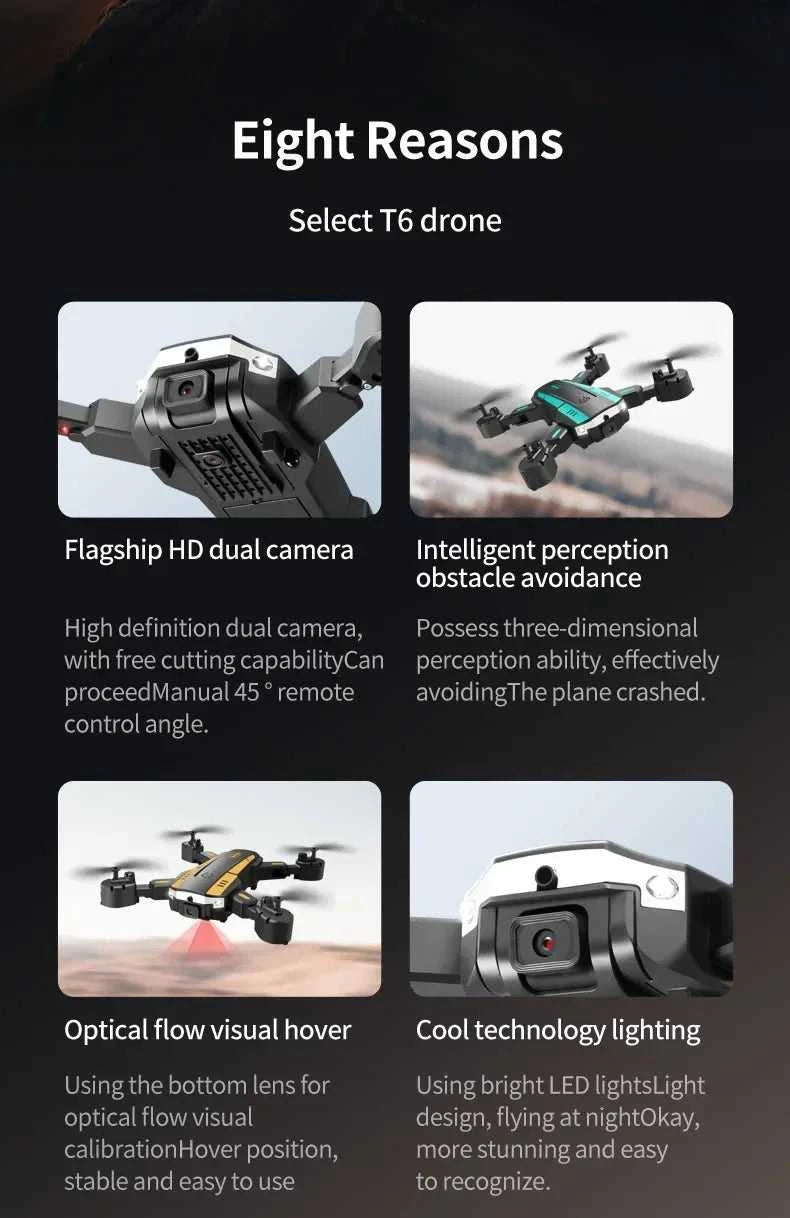 New G6 Drone 8K 5G GPS Professional HD 360 ° Aerial Photography Dual-Camera Foldables Obstacles Avoidanc Brushless Quadrotor 5KM The jack market .AU The jack market .AU Drones $ 78 14:100018786#BL-4K single camera