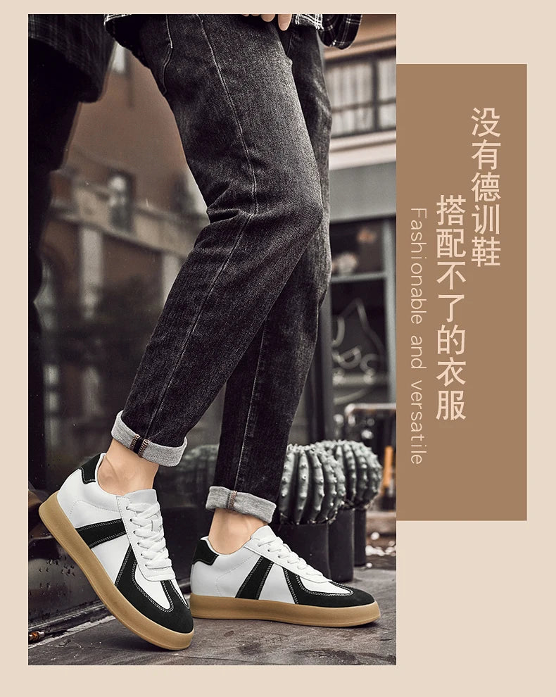 Men Women Genuine Leather Casual Elevator Shoes Leisure Sneakers Sports Zapatos Mujer Men's Height Increasing Shoes Tennis Shoes