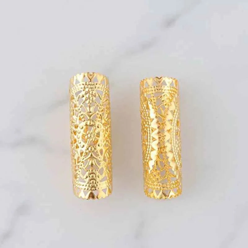 5 Pcs Big Open Dreadlocks Hair Beads Hair Rings Hairpin Metal Headdress DIY Wig Alloy Buckle Gold Silver Hair Accessories