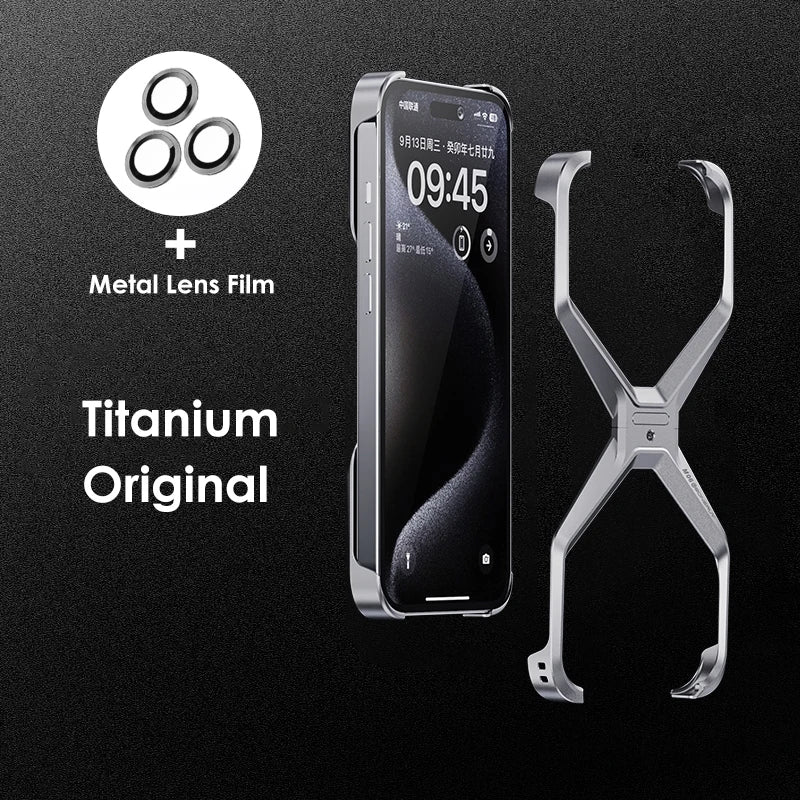 AluGuard Rimless Armor Case for iPhone 13-16 Pro Max – Shockproof, Removable Design & Advanced Heat Dissipation
