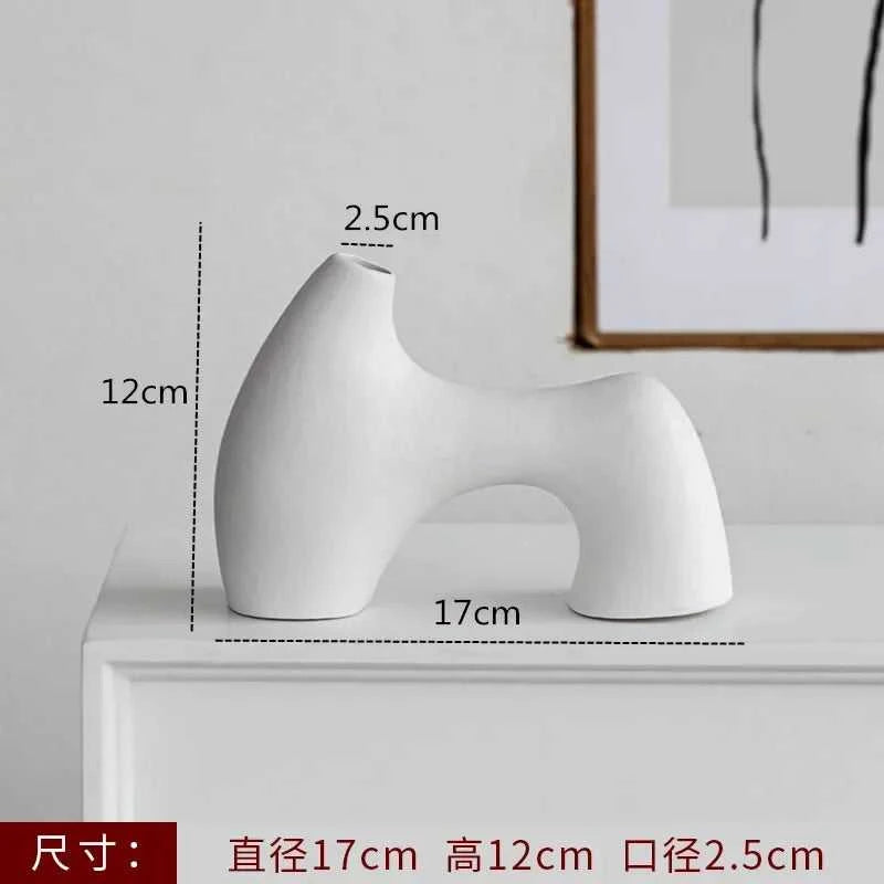 Nordic Decoration Home Flower Vase Black and White Art Ceramic Vase Minimalism Dried Flower Arrangement Accessories B&B Ornament The jack market .AU The jack market .AU Home $ 51 14:200006155#1pcs