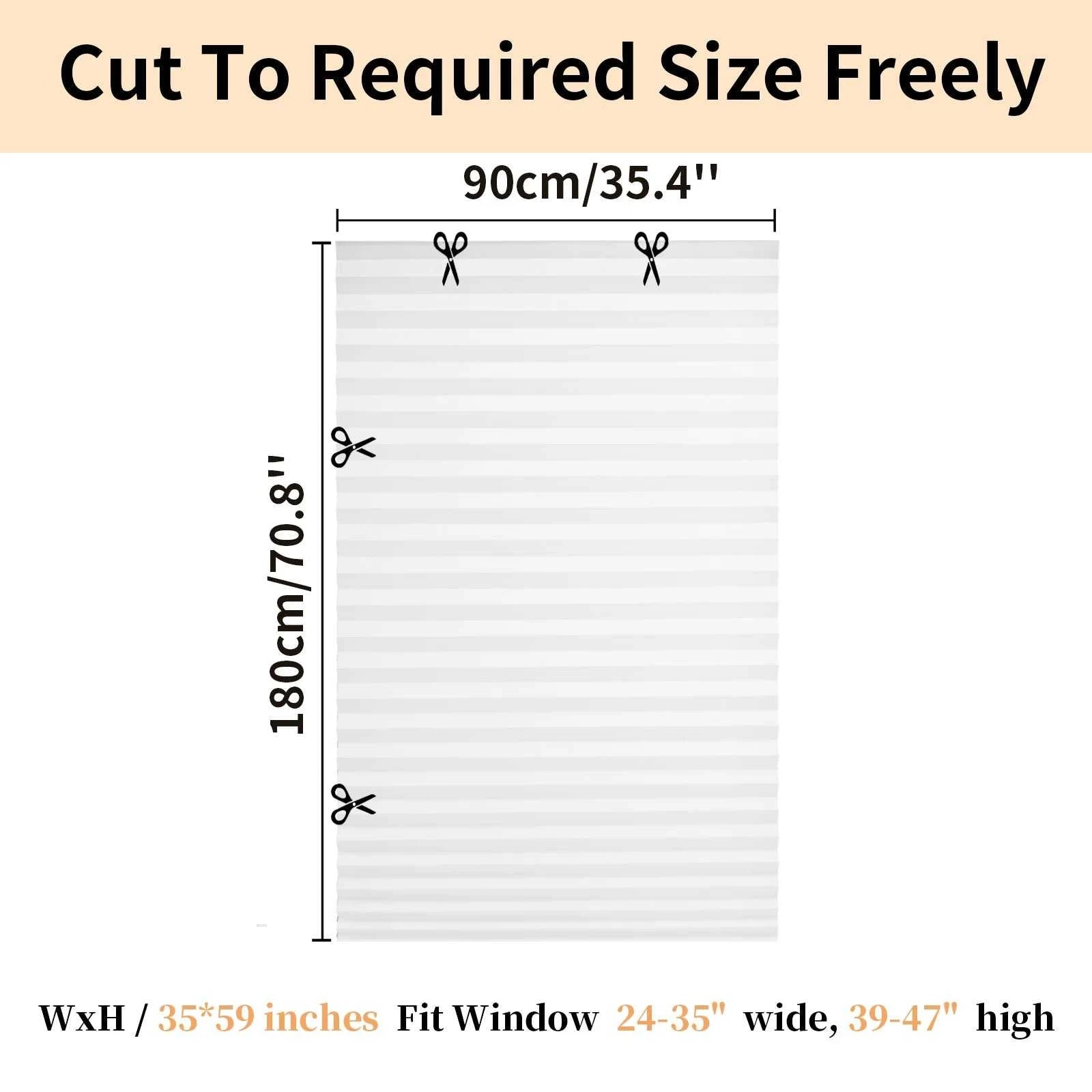 1Pc Shades Self-adhesive Half/Full Windows Nonwoven Folding Curtain Bathroom Balcony Living Room Balcony Curtains Pleated Blinds The jack market .AU The jack market .AU Home $ 51 14:365458#60X150CM Full