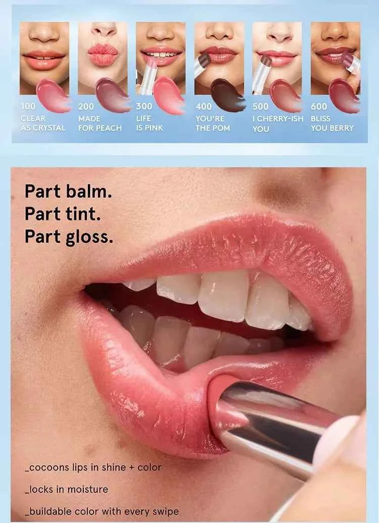 LuxeGlow Mirror Water Lip Gloss - Waterproof, Moisturizing Red Lip Tint for Lasting Shine